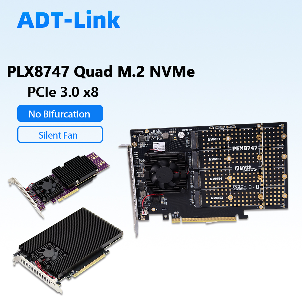 PLX8747, scheda di espansione  - Quad M.2 Nvme Pcie Bifurcation Card recensione e prezzo